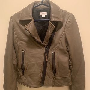 Leather moto jacket